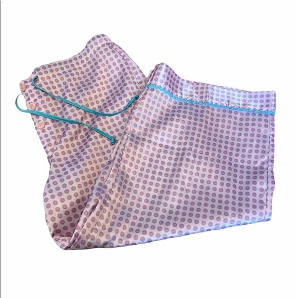 REQUEST Satin Polka Dot Cropped Wide Leg Pj Pant L - Picture 1 of 9